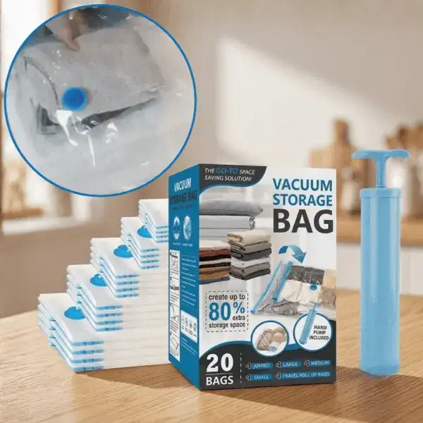 Vacuum storage bags for clothes, SpaceBags