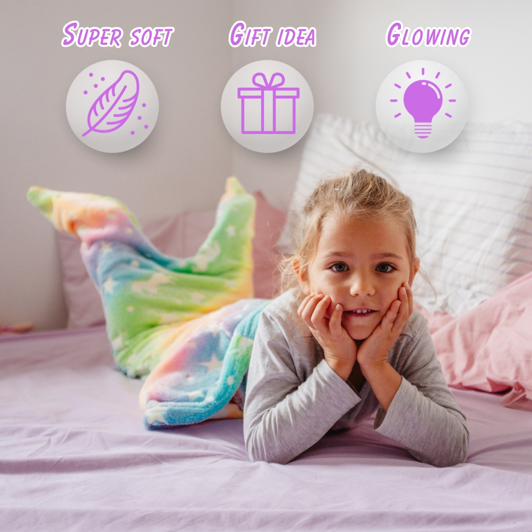 SparkleMermaid, gift set with a girl's blanket and a diamond and sticker creation set FREE - Image 7