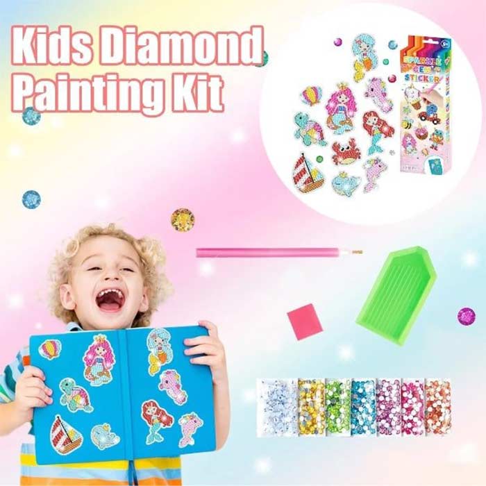 SparkleStickers, creative set for applying coloured diamonds to stickers - Image 4