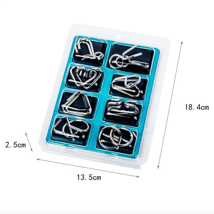 SpiralPuzzle 8-Piece Metal Puzzle Set - Image 2