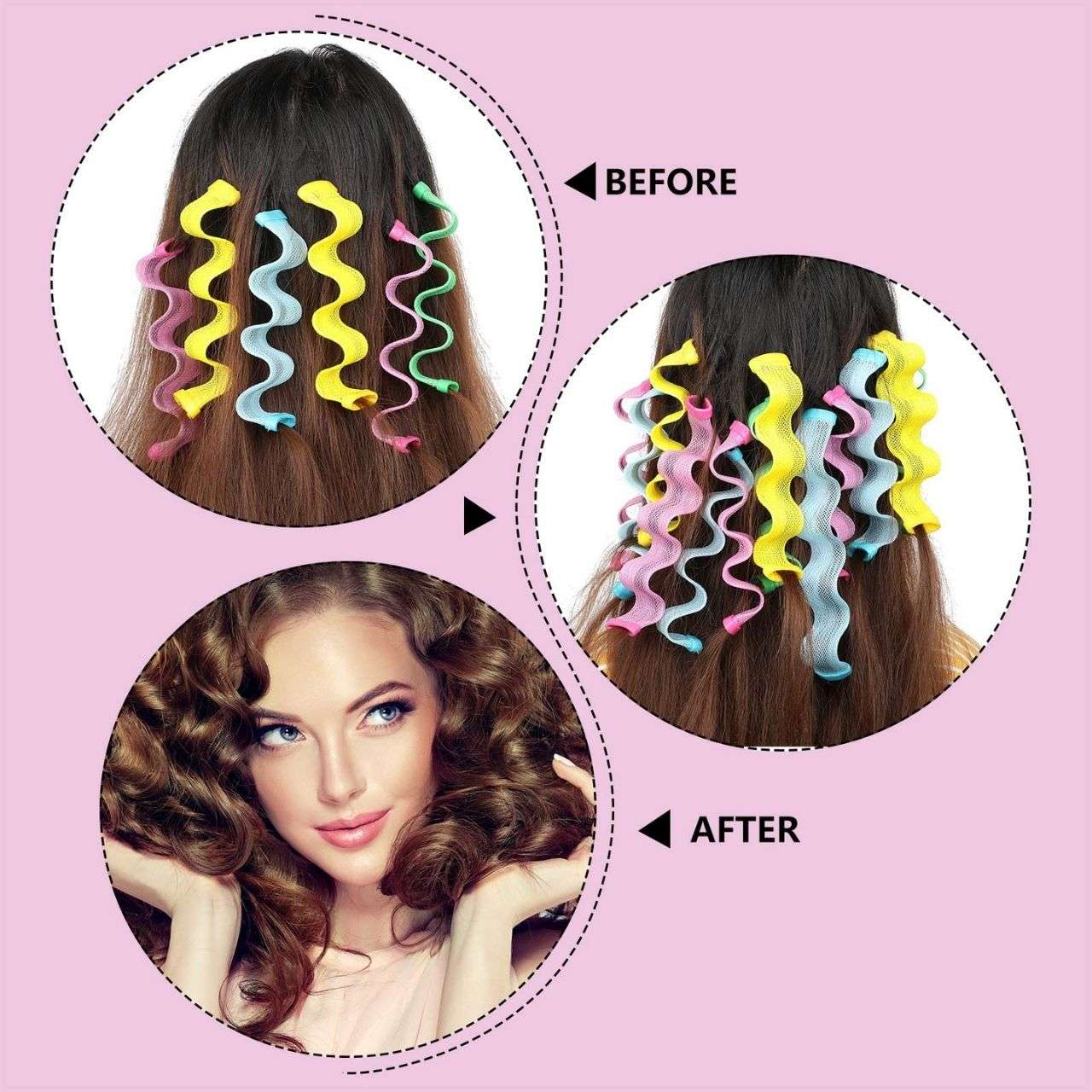 Easy to perfect curls without using heat that damages the hair.