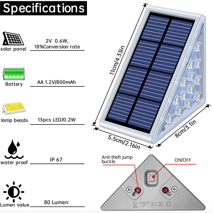 StepLights, waterproof solar lamp (2 pieces) - Image 2