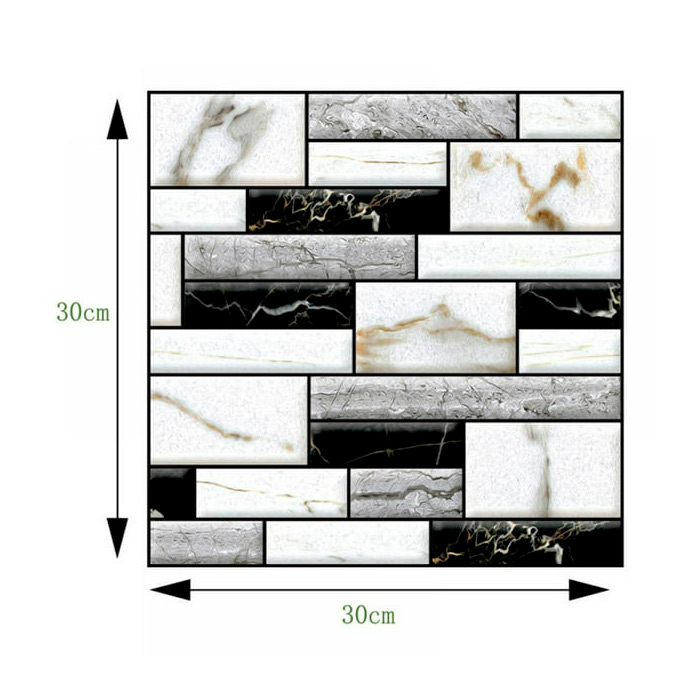 StickMarble, 3D wall stickers with marble look (10 pcs) - Image 2