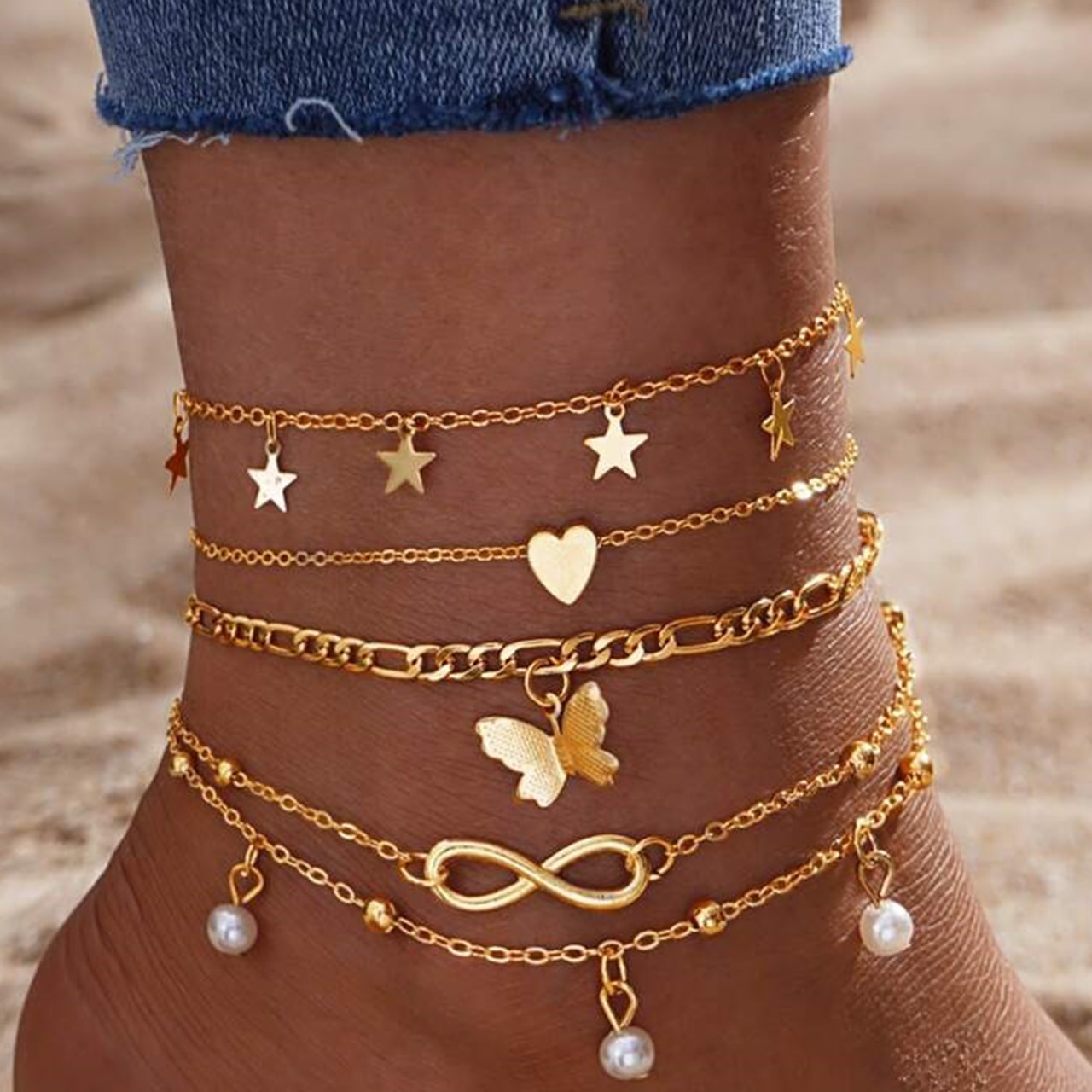 SummerSet, set of 4 leg bracelets - Image 5