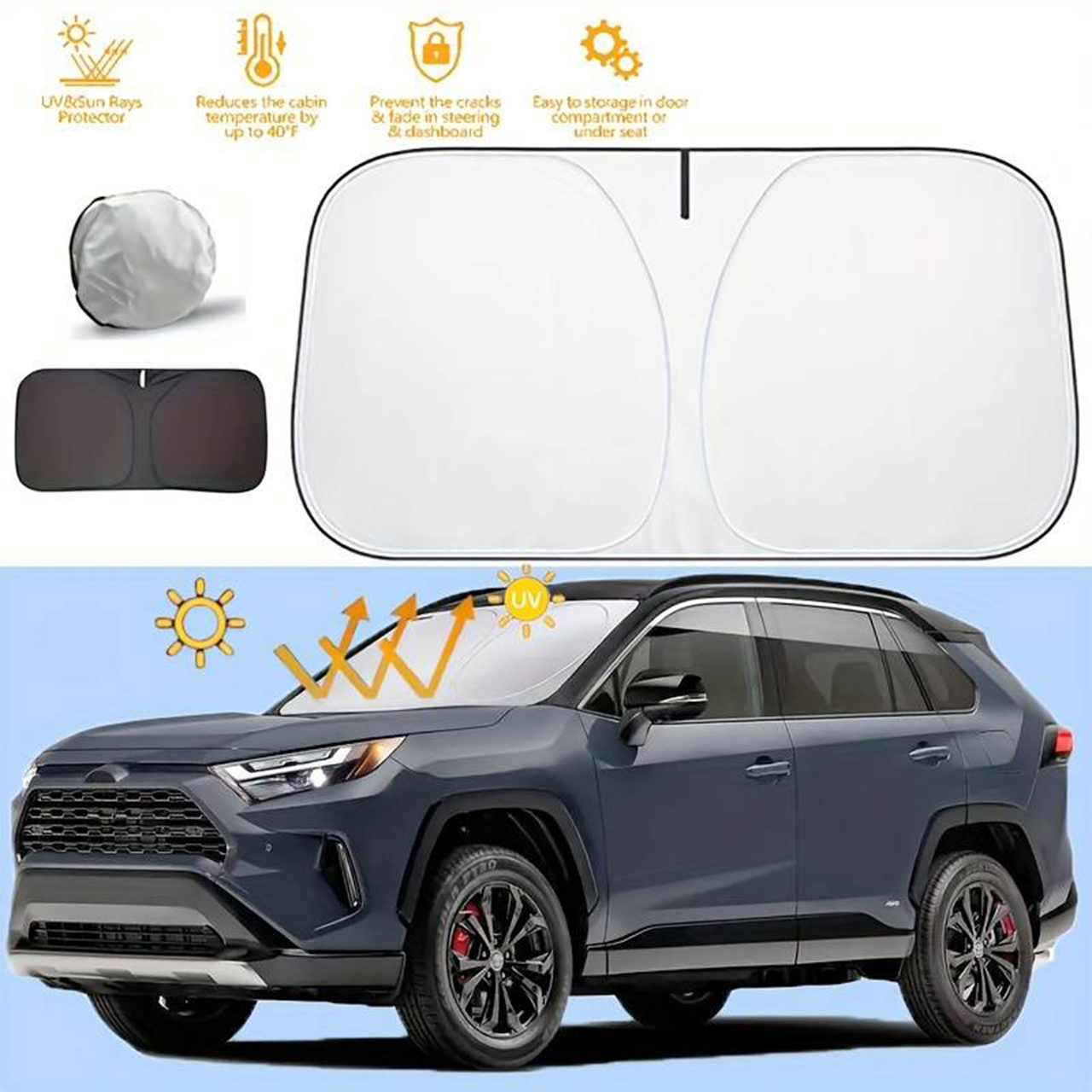 SunVisor, retractable car windscreen sunshade - Image 3