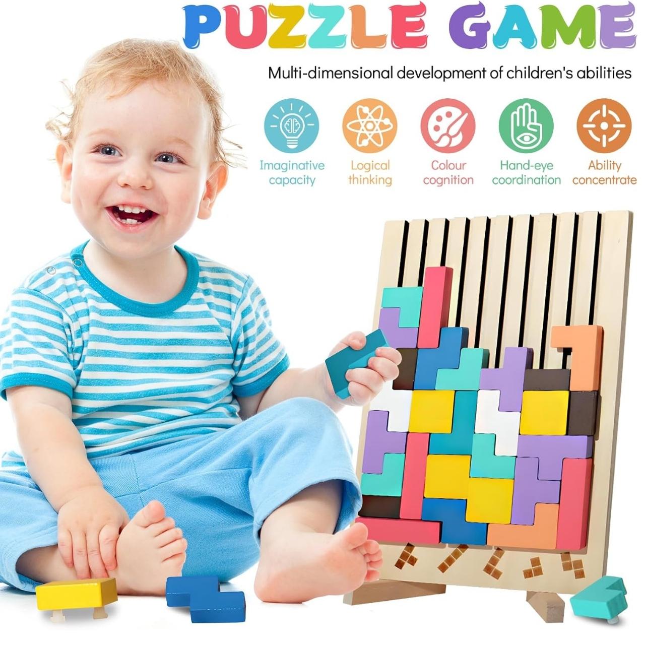 Tetris, wooden didactic toy - Image 2