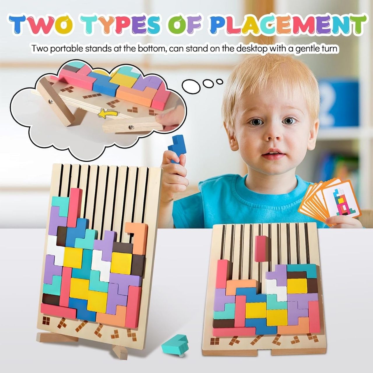 Tetris, wooden didactic toy - Image 4