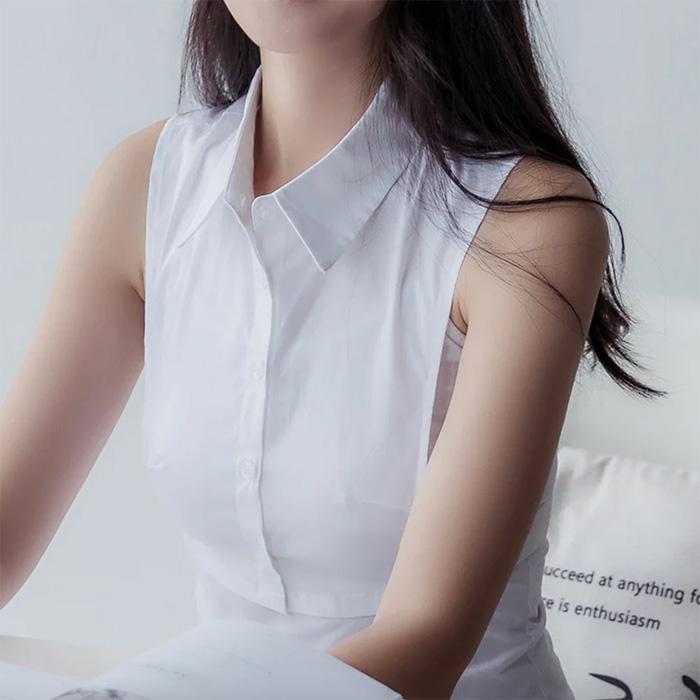 TopCollar, women's shirt collar (black and white) - Image 8