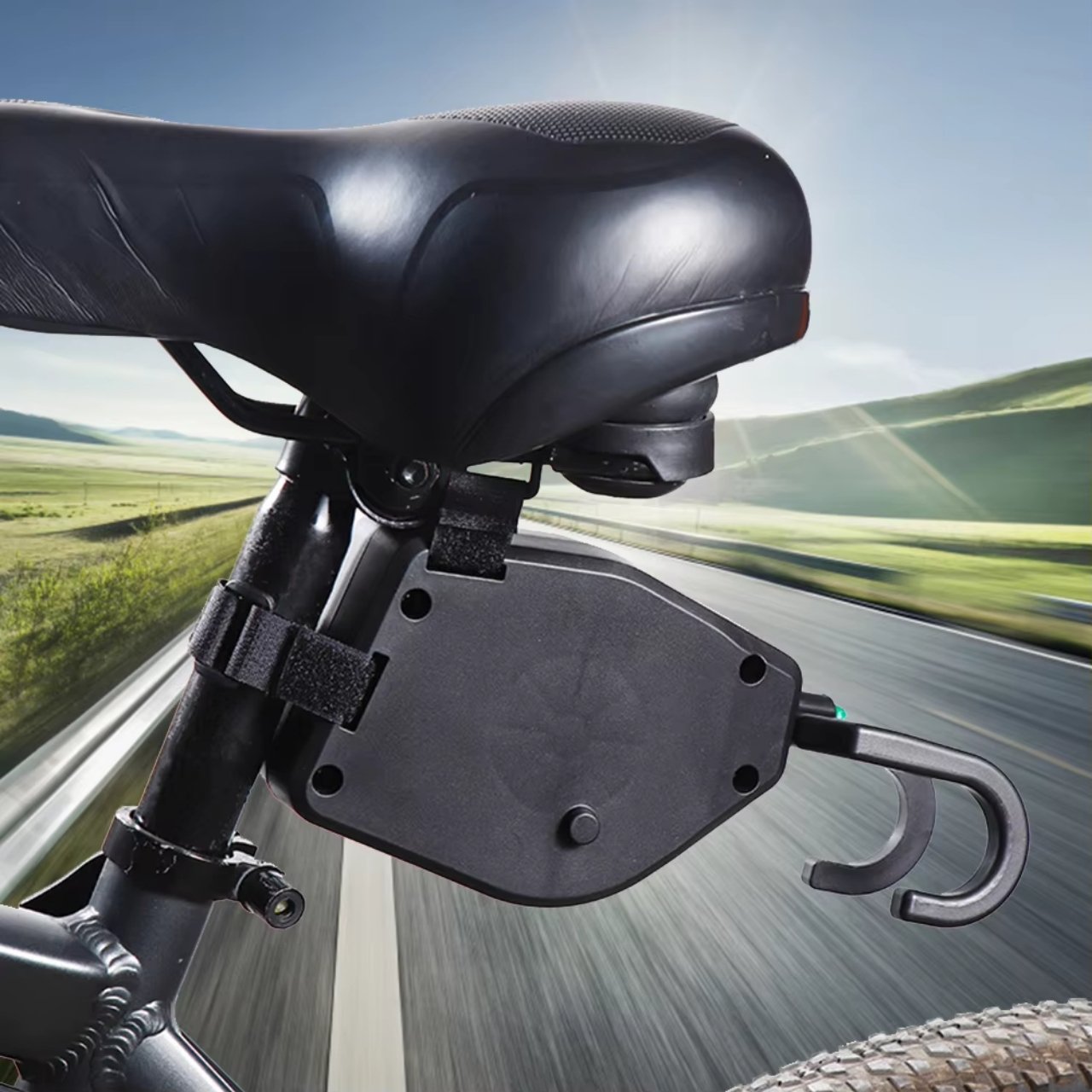 Nylon and elastic rope form a reliable combination that can withstand high loads and doesn't get tangled in the wheel.
