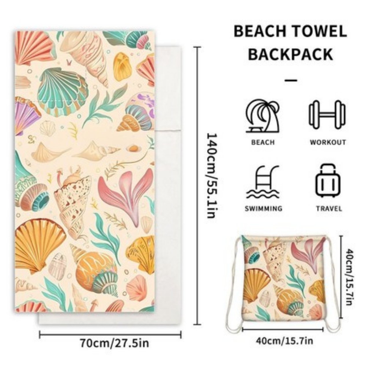 TowelBag, 2in1 towel and backpack - Image 4