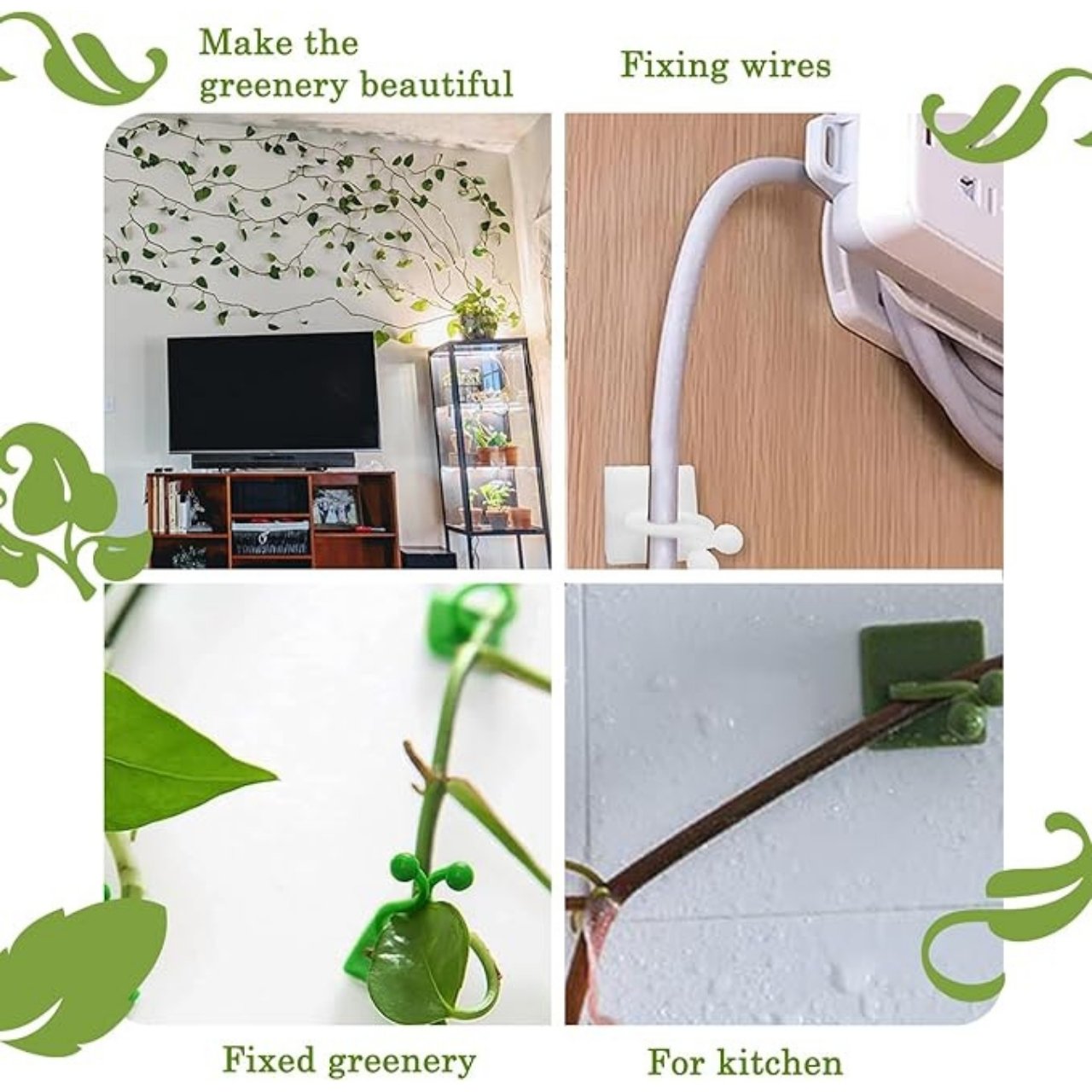 Vines, self-adhesive plant holders and climbers (100 pieces) - Image 7