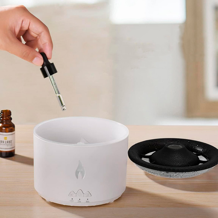 Just put a few drops of your favourite essential oil in the diffuser and enjoy the relaxation!