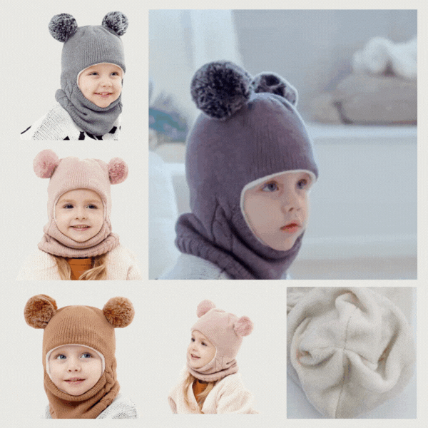 CozySnug kids' hat with scarf