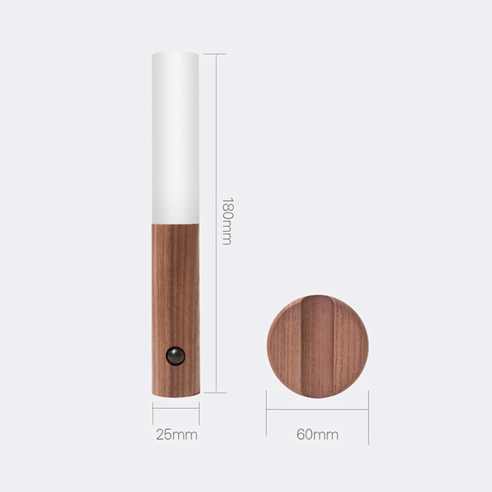 The light is sensor-driven, so it automatically lights up when it detects movement!
