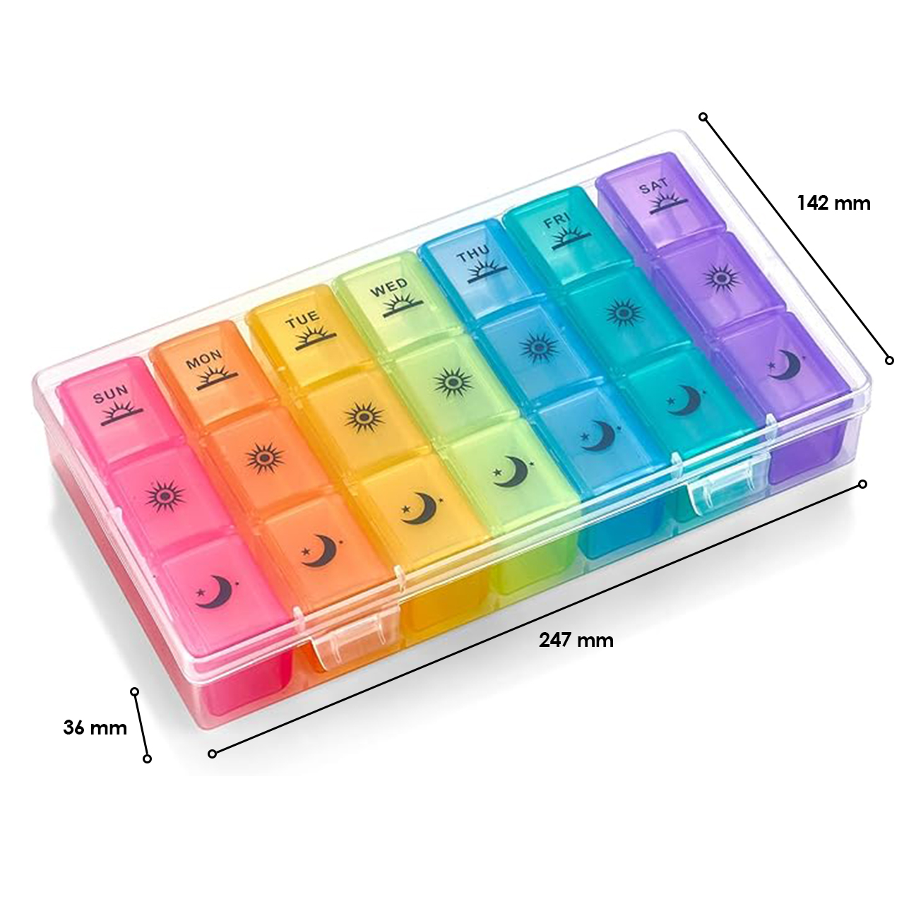 WeeklyBox, organiser for pills, food supplements or vitamins - Image 5