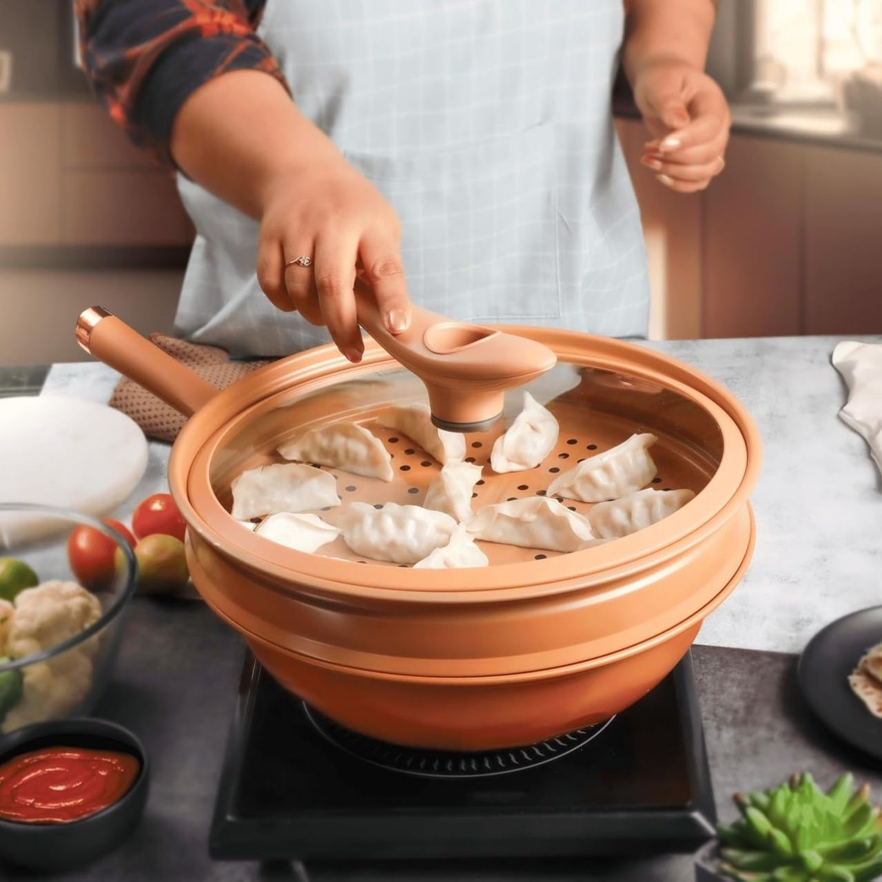 Even heat distribution and non-stick surface