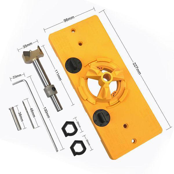 WoodWork, 7-piece Hinge Installation Tool Set (35 mm) - Image 6