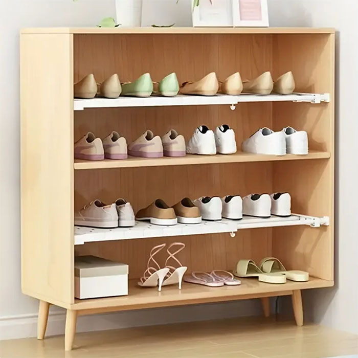 Install the shelf without drilling, as it is placed between the 2 strong sides with a screw!
