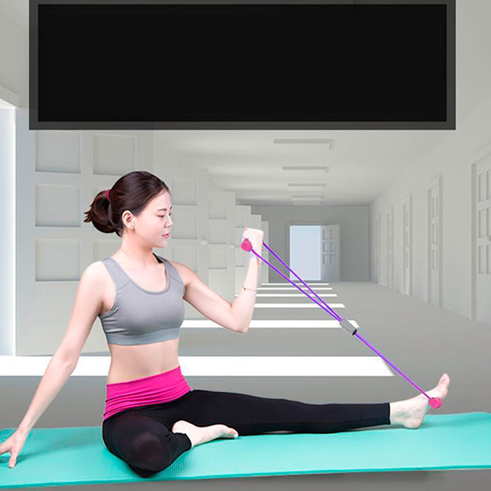 The workout elastic is suitable for different workouts (standing, sitting or lying down) and for strengthening all parts of the body (back, arms, legs, abdomen and buttocks)!